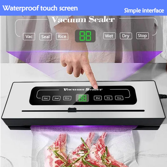 LVL Vacuum Sealer Machine, Automatic Air Sealing Food Saver with Dry&Moist Food Modes, One-key Meat Sealers Vacuum Packing Machine for Kitchen Food Saver Storage