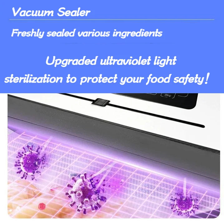 LVL Vacuum Sealer Machine, Automatic Air Sealing Food Saver with Dry&Moist Food Modes, One-key Meat Sealers Vacuum Packing Machine for Kitchen Food Saver Storage