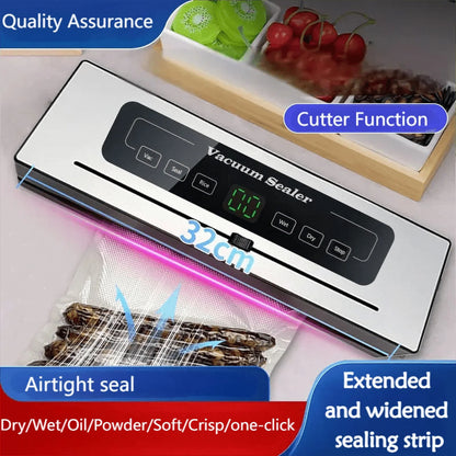 LVL Vacuum Sealer Machine, Automatic Air Sealing Food Saver with Dry&Moist Food Modes, One-key Meat Sealers Vacuum Packing Machine for Kitchen Food Saver Storage